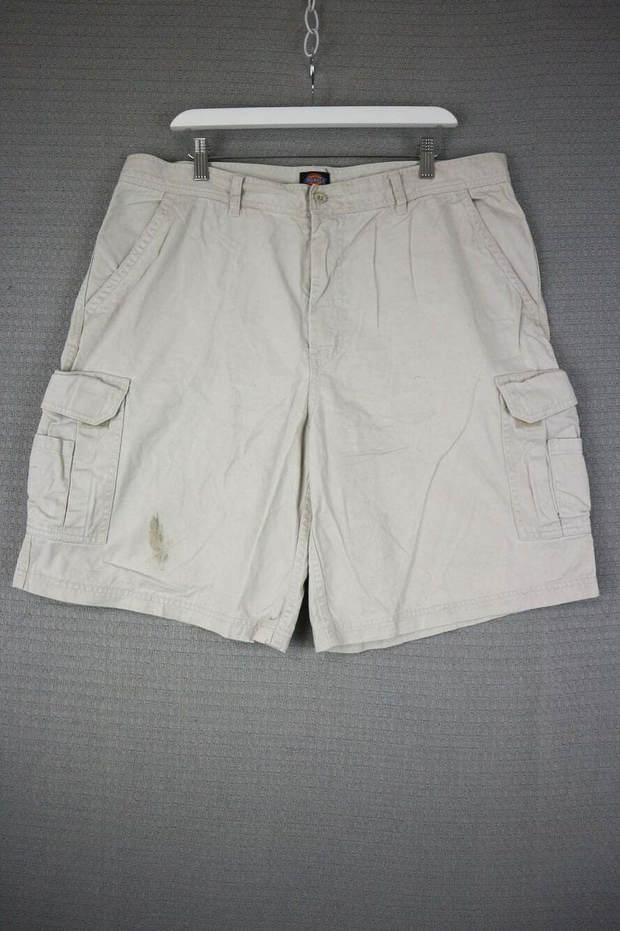Dickies Beige Cargo Shorts Khaki Utility Workwear 38W Mens